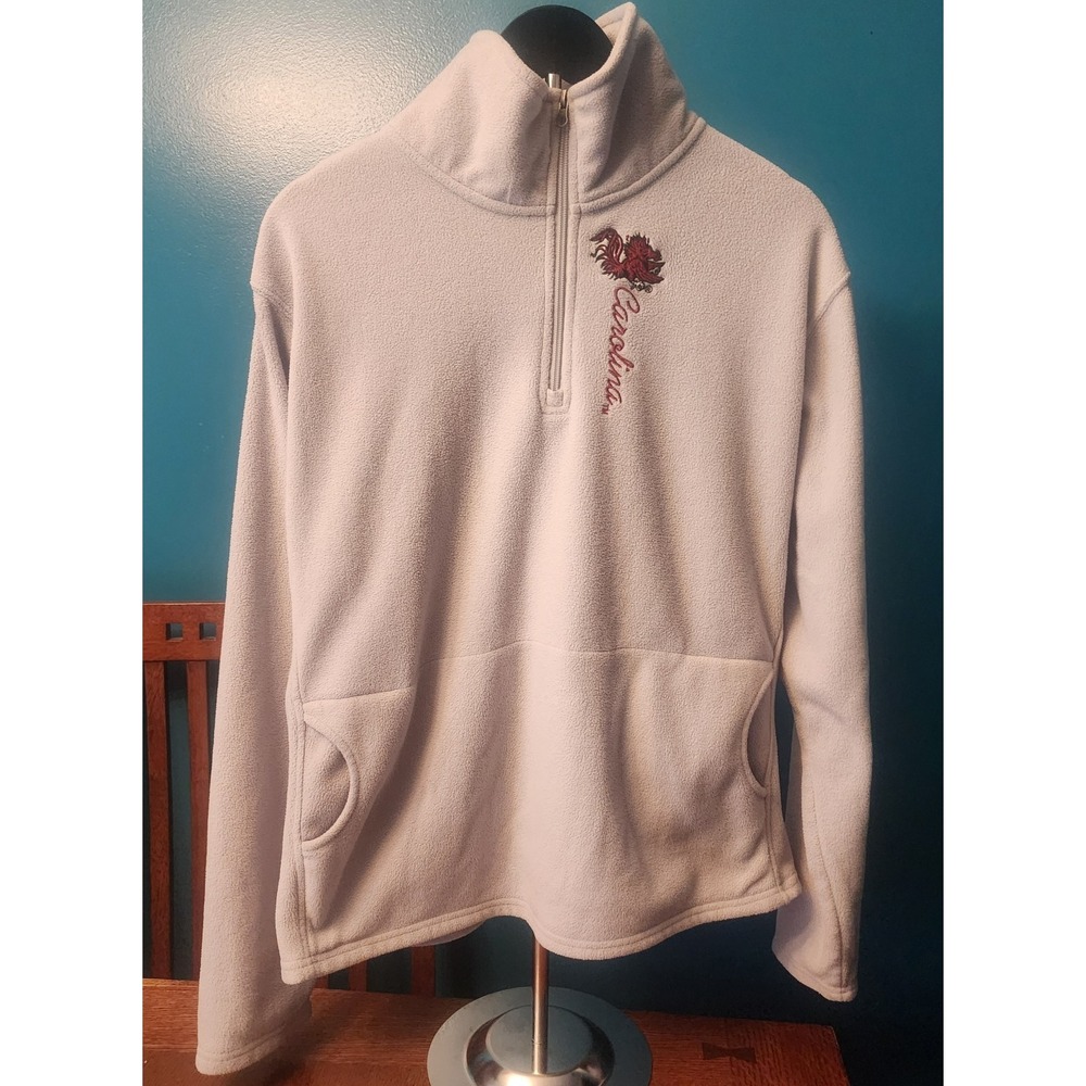 KA Knights Carolina Gamecocks Gray 1/4 Zip Fleece Pullover Women's 2XL 20